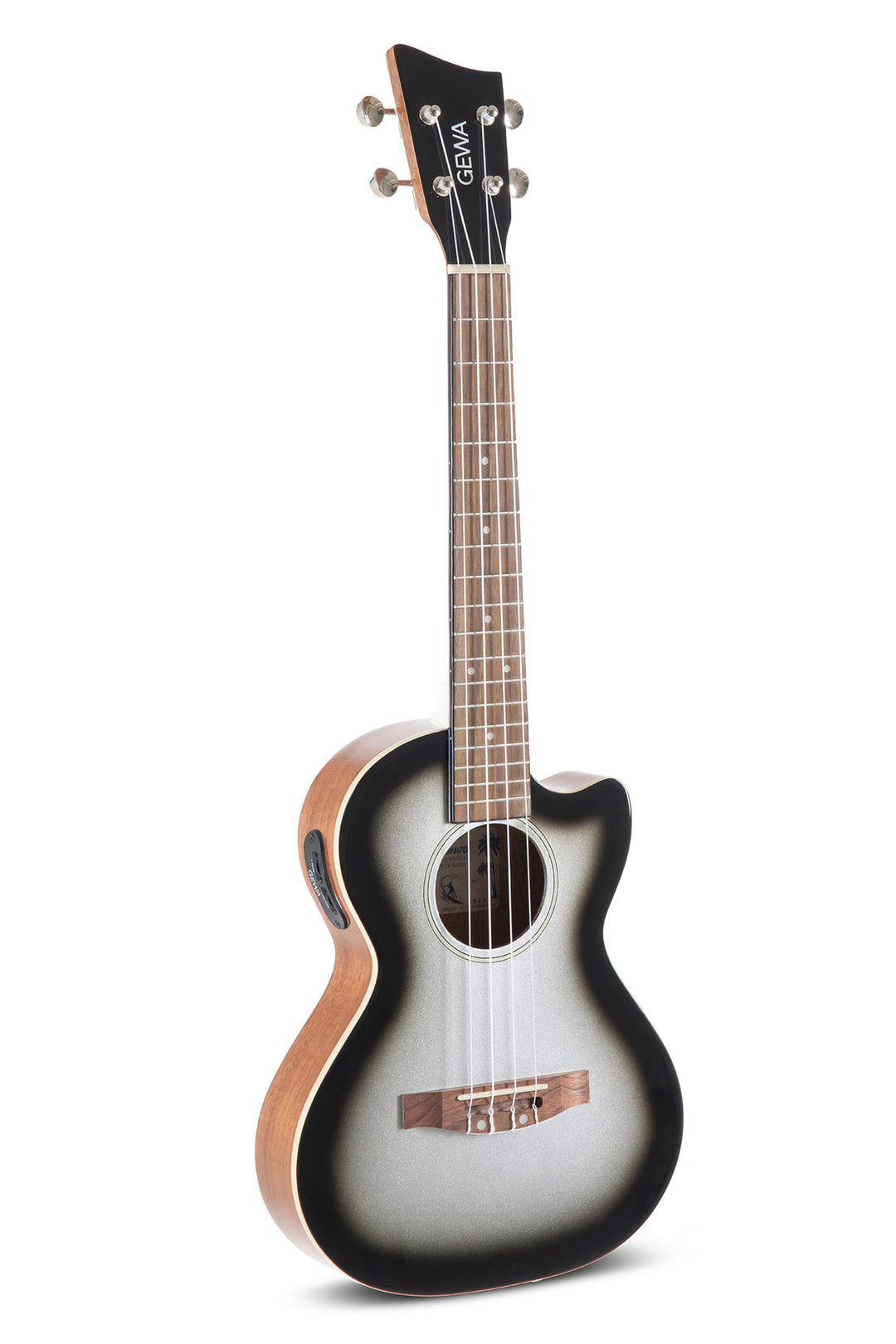 GEWA Tenor E-Acoustic Ukulelet Manoa Roadie – E-A Tenor (Silver Shadow)