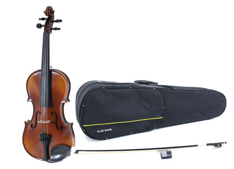 GEWA Violin Allegro - 4/4 lefthand (Valmis soitettavaksi inkl. shaped case, carbon bow, Larsen Aurora strings, transport-secured)