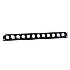 Adam Hall 872215 U-muotoinen Rack Paneeli m. Asennusreuna 1 Yksikkö 12 XLR D-Type Chassis