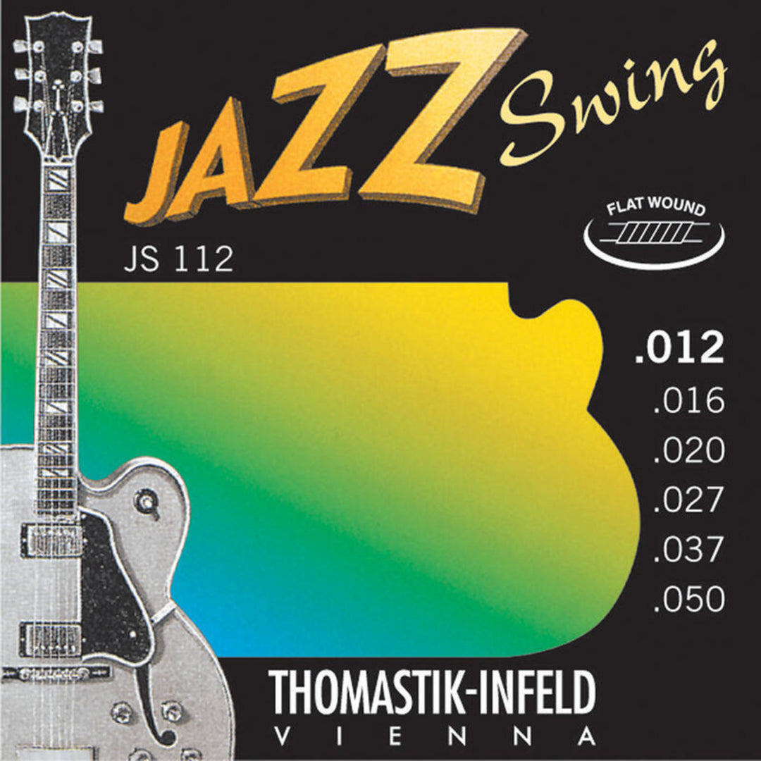 Thomastik-Infeld-kielet sähkökitaraan Jazz Swing Series Nickel Flat Wound - Setti 012 flatwound (JS112)