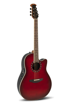 Ovation E-Acoustic Guitar Standard Balladeer Deep Contour Cutaway – Cherry Cherry Burst (2771AX-CCB-G)