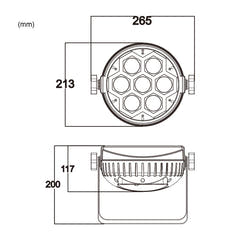 LIGHT4ME FRAME PAR 7x12 LED RGBW valokeila lyseffekt