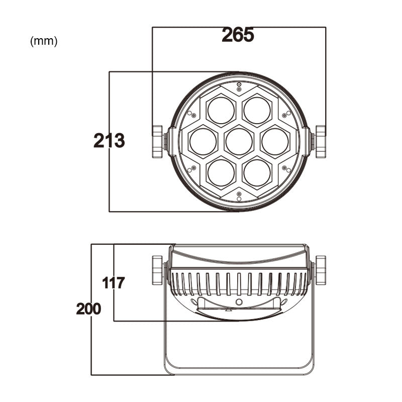 LIGHT4ME FRAME PAR 7x12 LED RGBW valokeila lyseffekt
