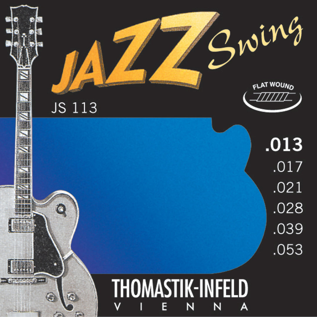 Thomastik-Infeld-kielet sähkökitaraan Jazz Swing Series Nickel Flat Wound - Setti 013 flatwound (JS113)
