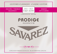 Savarez-kielet klassiselle kitaralle Prodige 38 Children's Guitar - 3/4-7/8 Carbon Gw (540ASW)