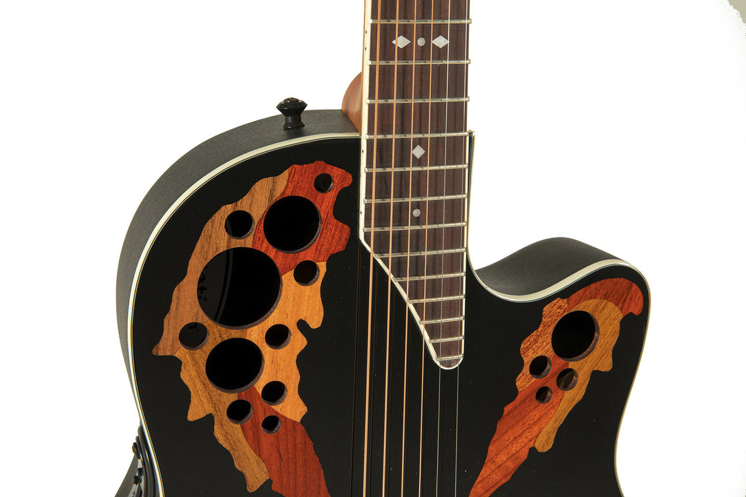 Ovation E-Acoustic Kitarat Standard Elite Deep Contour Cutaway - Black (2778AX-5-G)