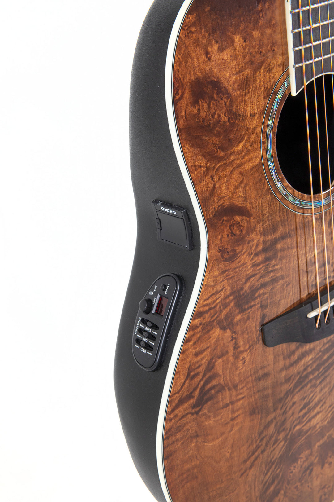 Ovation E-Acoustic Kitarat Celebrity Standard Plus Mid Cutaway - Nutmeg Burled Maple (CS24P-NBM-G)
