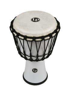 Latin Pundistussoittimet Djembe World 7-inch Rope Tuned Circle - White (LP1607WH)