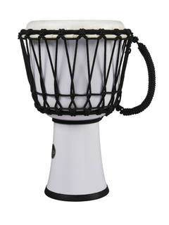 Latin Pundistussoittimet Djembe World 7-inch Rope Tuned Circle - White (LP1607WH)