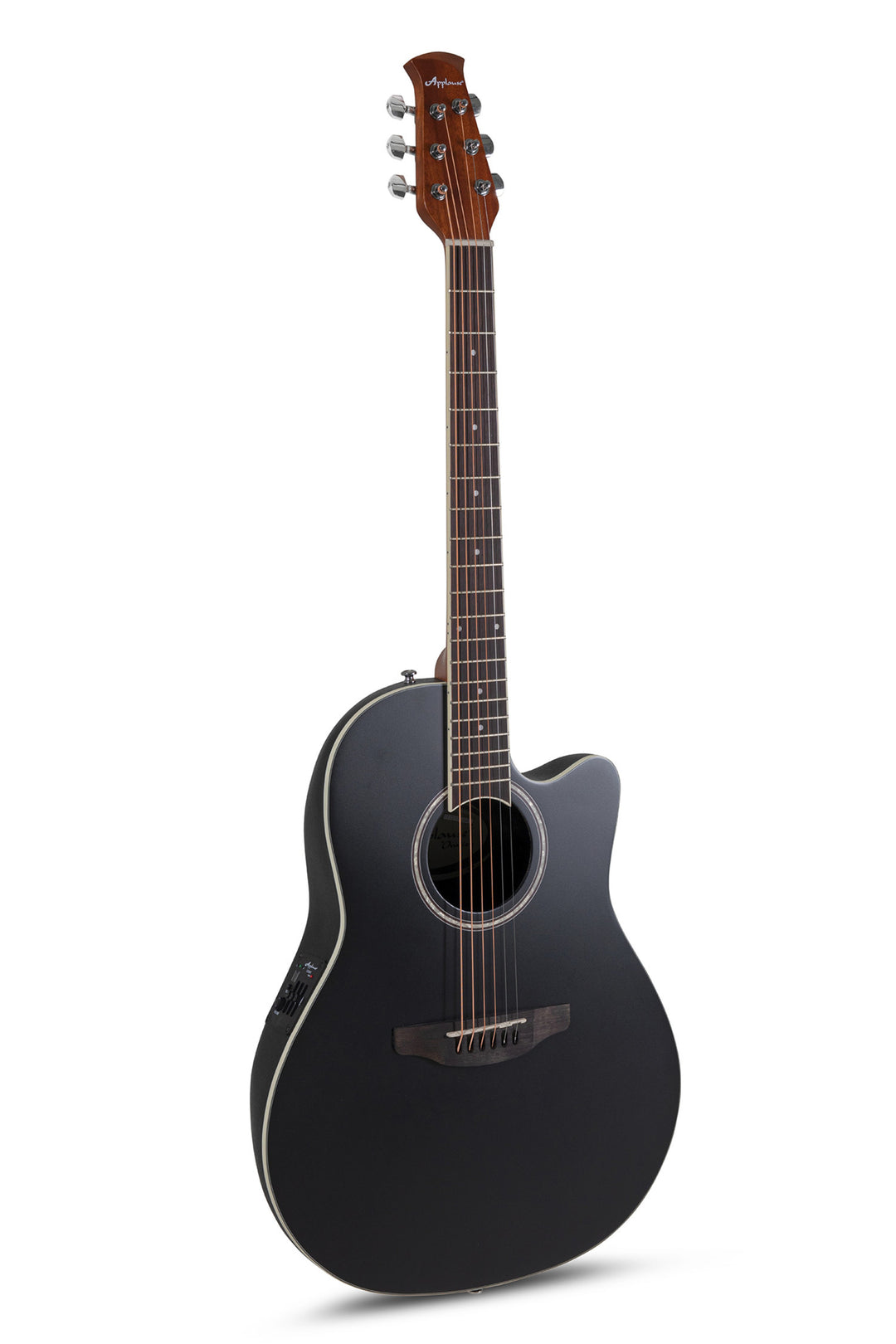 Applause E-Acoustic kitarat AB28 Super Shallow Bowl Cutaway - Black Satin (AB28-5S)