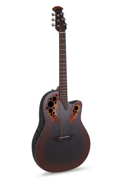 Ovation E-Acoustic Kitarat Celebrity Elite Mid Cutaway - Reverse Red Burst (CE44-RRB-G)