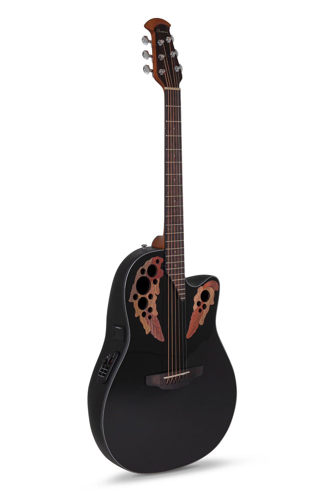 Ovation E-akustinen kitara Celebrity Elite Mid Cutaway - Black (CE44-5-G)