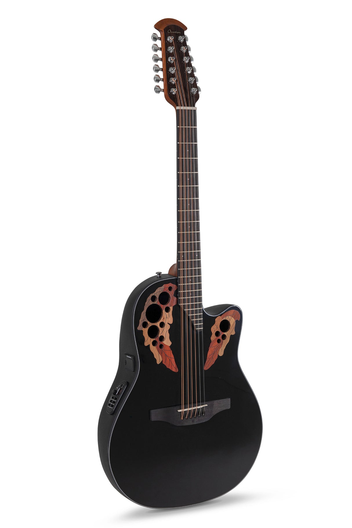Ovation E-Acoustic Guitar Celebrity Elite Mid Cutaway 12-string - Black (CE4412-5-G)