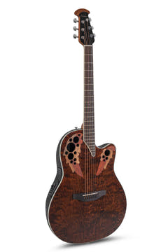 Ovation E-akustiset Kitarat Celebrity Elite Plus Super Shallow - Dark Tiger Eye (CE48P-TGE-G)
