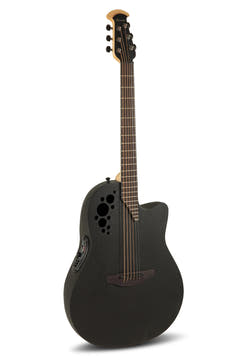 Ovation E-Acoustic Kitarat Elite TX Mid Cutaway - Black Textured (1778TX-5-G)