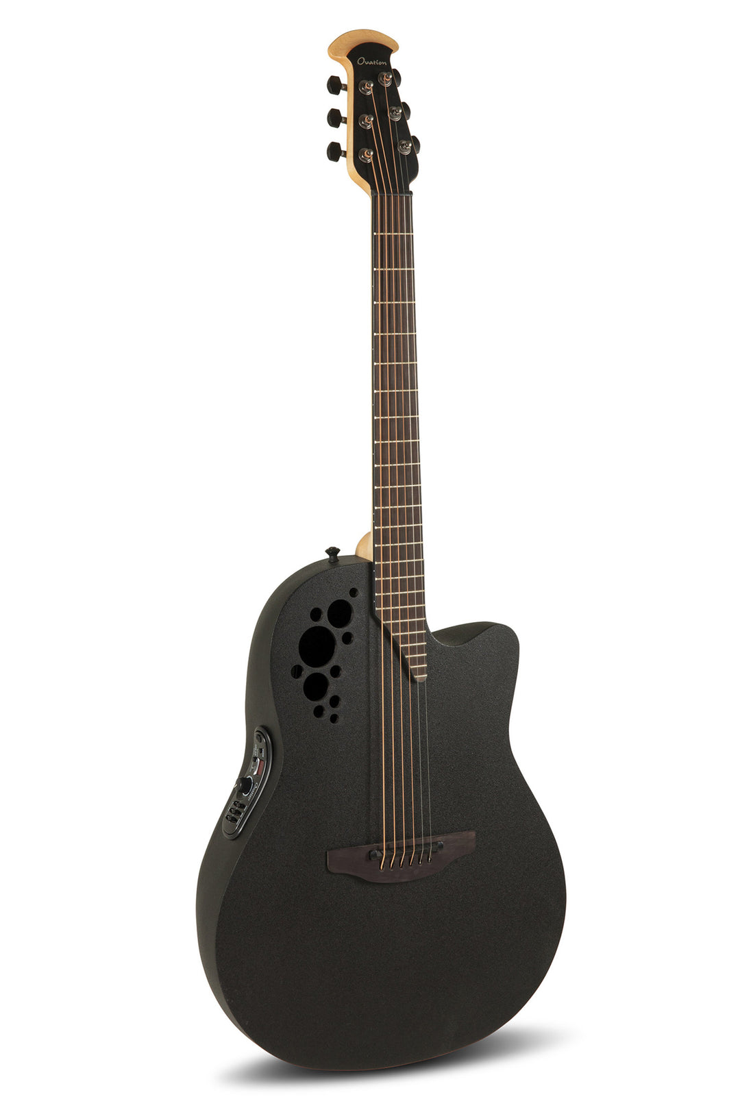 Ovation E-Acoustic Kitarat Elite TX Mid Cutaway - Black Textured (1778TX-5-G)