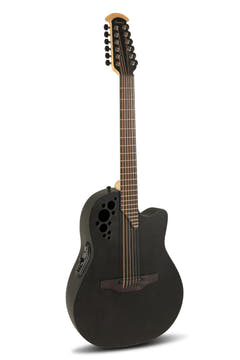 Ovation E-Acoustic kitarat Elite TX Deep Contour Cutaway 12-string - Black Textured (2058TX-5-G)