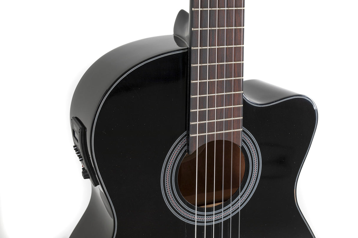 GEWA E-Acoustic classical guitar Student Black - E-Acoustic black