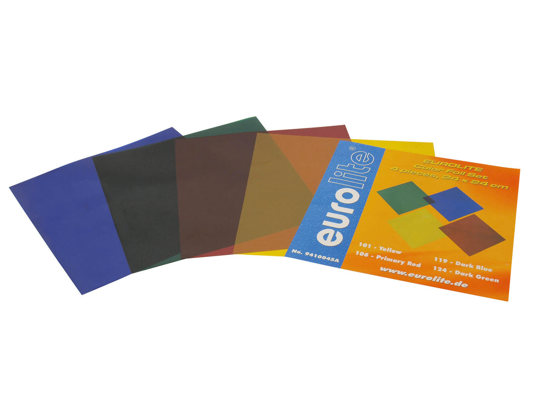 EUROLITE Color Foil Set 24x24cm, neljä väriä