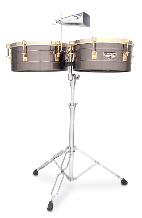 Latin Pundistussoittimet Timbales Matador - Harjattu nikkeli/kultasävy (M257-BNG)