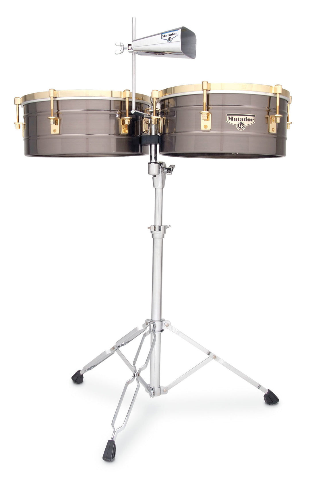 Latin Pundistussoittimet Timbales Matador - Harjattu nikkeli/kultasävy (M257-BNG)