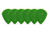 D-Grip Janicek Jazz C plektre, 1,00 mm, grøn, 6 stk.