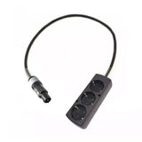 Adapteri powerCON harmaa - Schuko 3-osainen jatkopistorasia - 1 metri