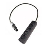 Adapteri powerCON harmaa - Schuko 5-osainen jatkopistorasia - 1 metri