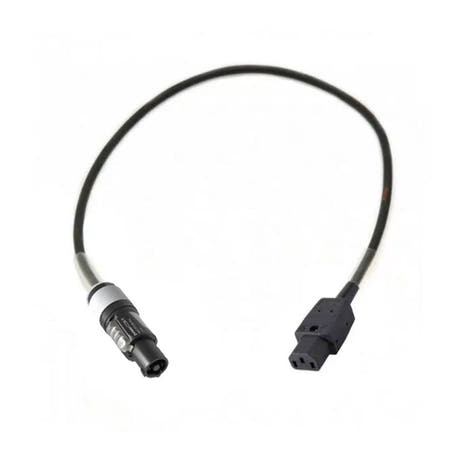Adapteri Powercon harmaa - IEC naaras 3P, 5 metriä
