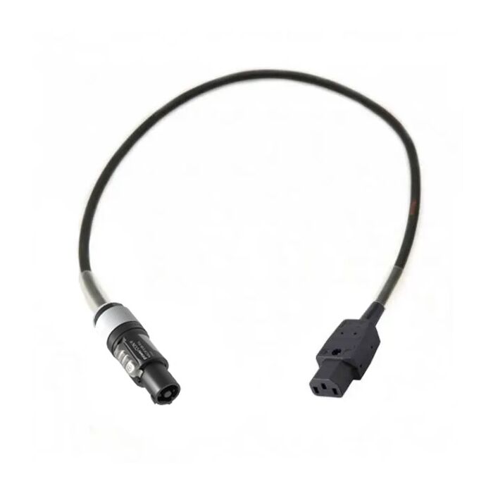 Adapteri Powercon harmaa - IEC naaras 3P, 5 metriä