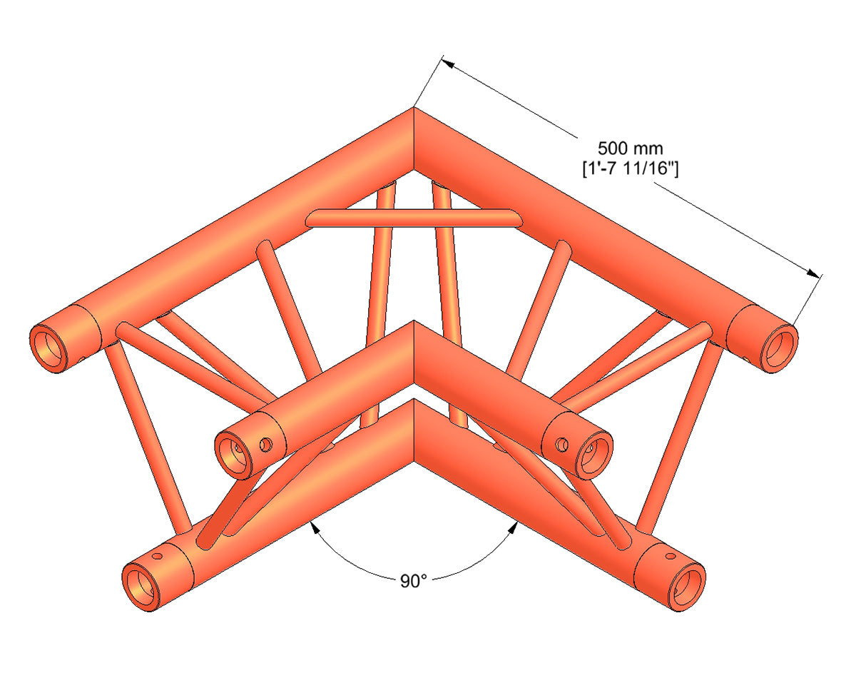 Milos STB trio 2-suuntainen 90° kulma