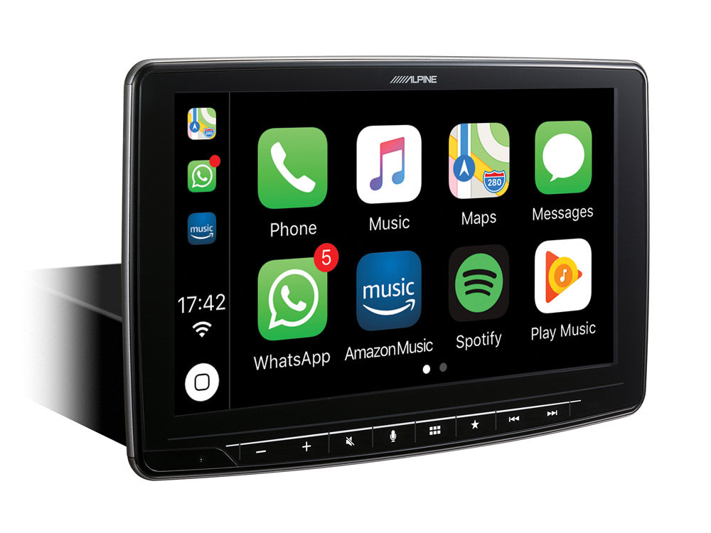 Apple Carplay, Android Auto Fiat 500 Beige Sisustus (2007-2015)