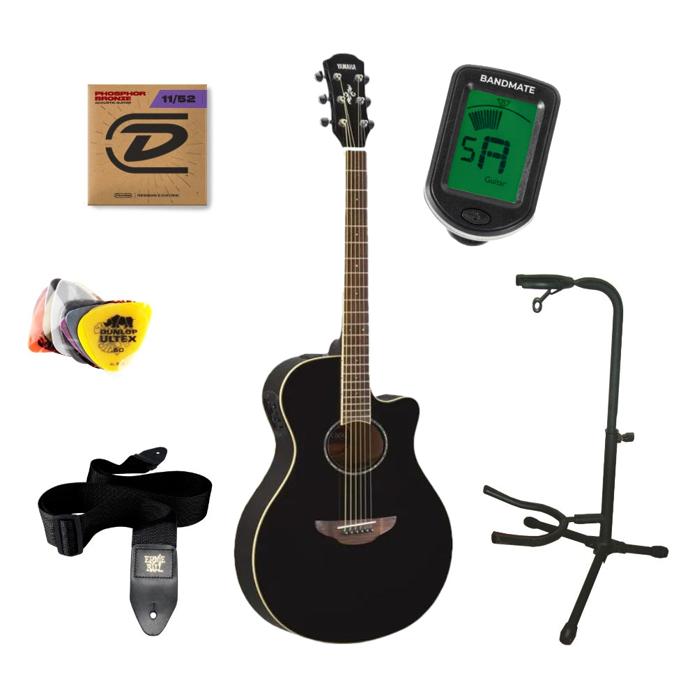 Yamaha APX600 Western Kitarat Aloituspaketti (Musta)