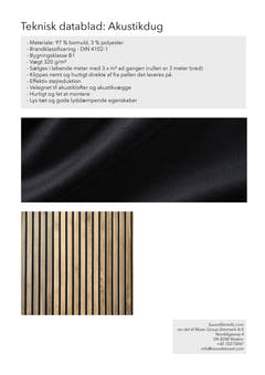 Akustiikkakangas per 3 m² (Black)