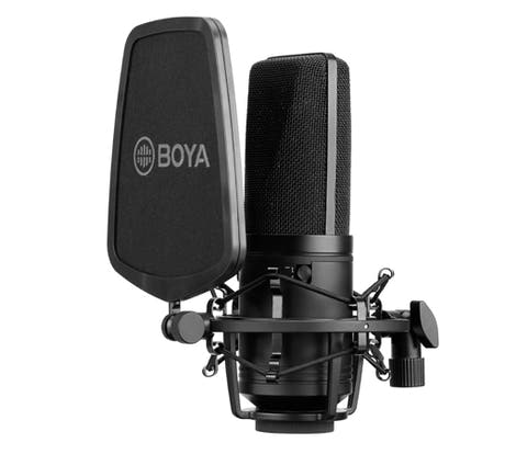 Boya M800 Studio mikrofonI with kiinnike ja pop-suodatin