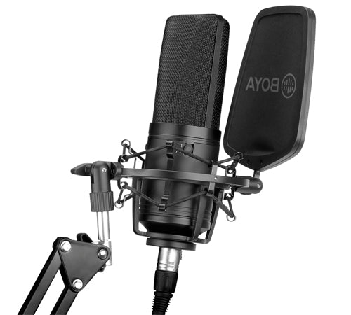 Boya M800 Studio mikrofonI with kiinnike ja pop-suodatin