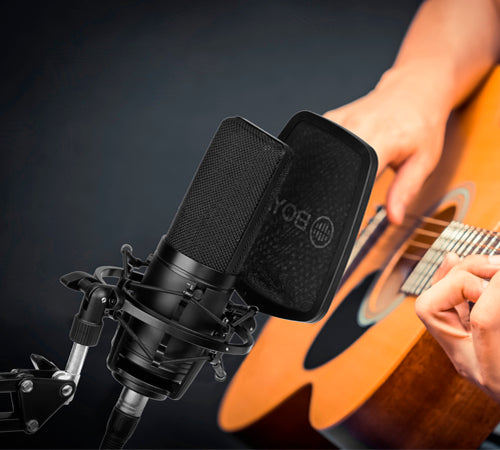 Boya M800 Studio mikrofonI with kiinnike ja pop-suodatin