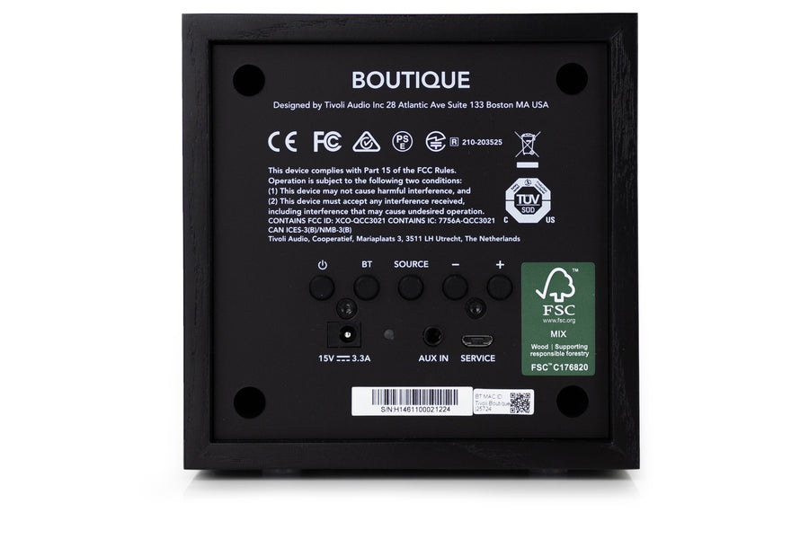 Tivoli Audio Boutique Bluetooth-kaiutin, musta