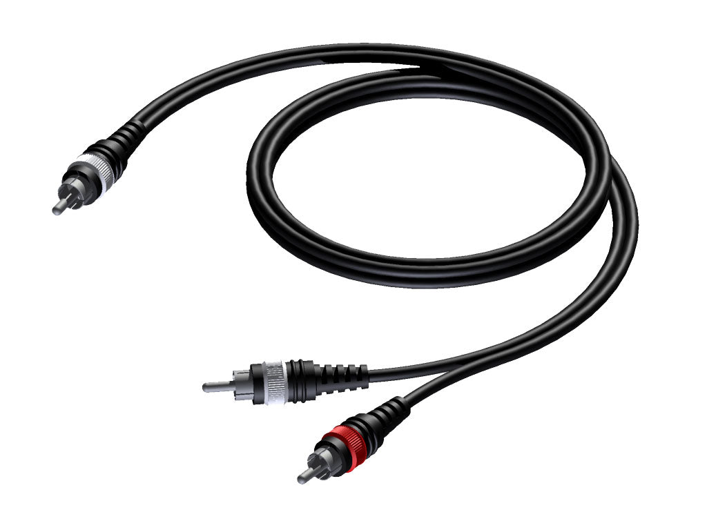 ProCab RCA uros > 2 x RCA uros - signaalikaapeli 1,5 meter