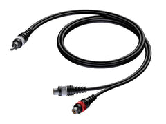 ProCab RCA uros > 2 x RCA naaras - signaalikaapeli 0,25 meter