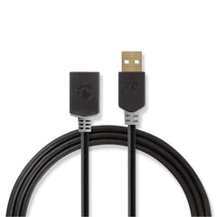 USB 2.0-jatkokaapeli (1,5m)