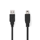 USB-kaapeli - USB-A - USB Mini B (1 metri)