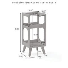 Crosley Asheville Small vinyylilevyjen säilytys-Stand