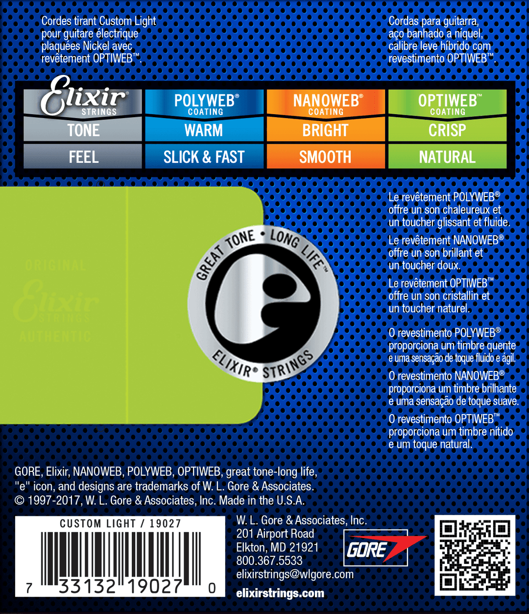 Elixir Optiweb Kitaran Kielet (Custom Light, 09-46)