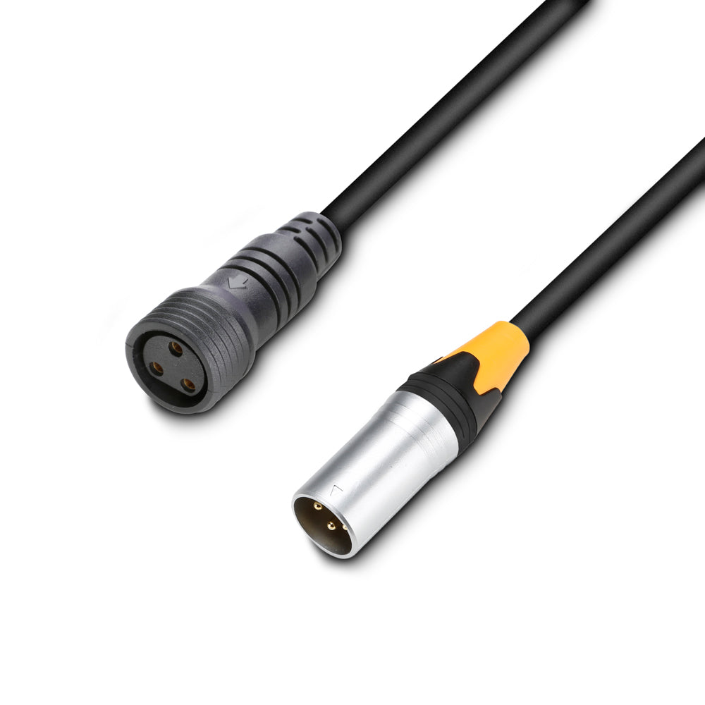 Cameo DMX 3 AD IN IP65 - DMX-sovitin IN LED IP-Par -valaisimelle, 3-napainen, 1,0 m