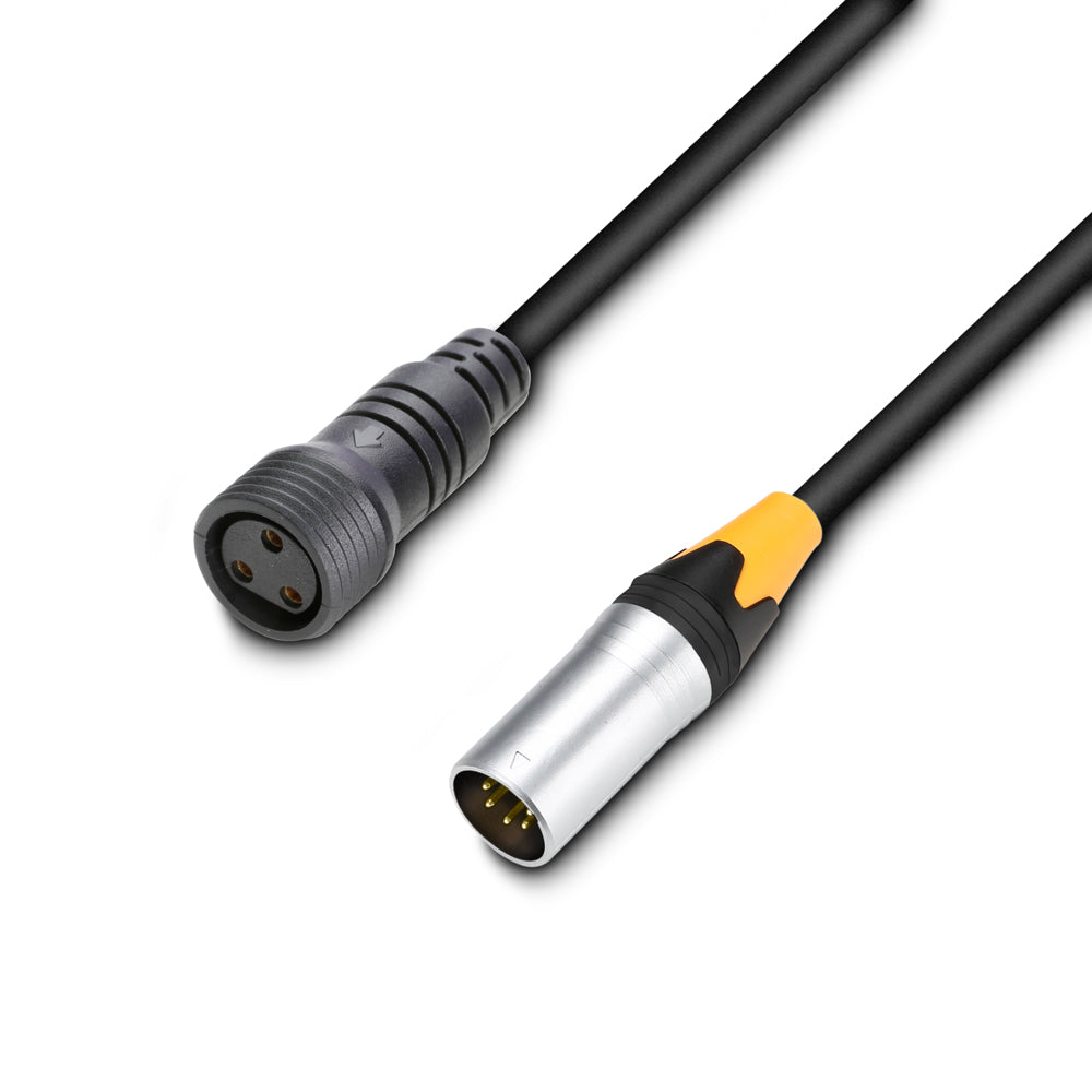 Cameo DMX 5 AD IN IP65 - DMX-sovitin IN LED IP-Parille, 5-napainen, 1,0 m