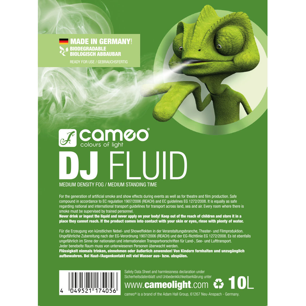 Cameo DJ FLUID 10 L - Savuneste, medium tiheys ja medium roiskeaika 10 L