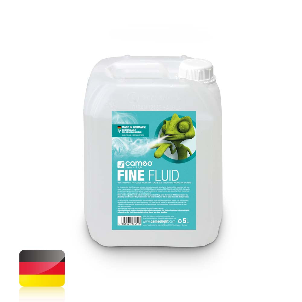 Cameo FINE FLUID 5 L - Haze-effekt sumutusneste erittäin alhaisella tiheydellä ja erittäin pitkällä leijunta-ajalla 5 L