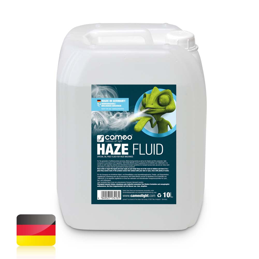 Cameo HAZE FLUID 10 L - Haze-væske til fin tågetæthed og lang standtid, 10 L, oliefri