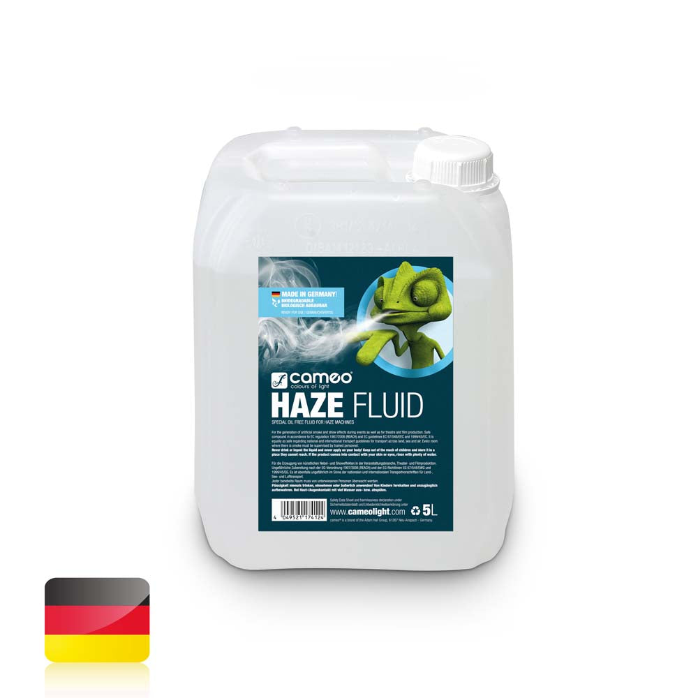 Cameo HAZE FLUID 5 L - Sumuneste hienolle sumutiheydelle ja pitkäkestoiselle vaikutukselle, 5 L, öljytön